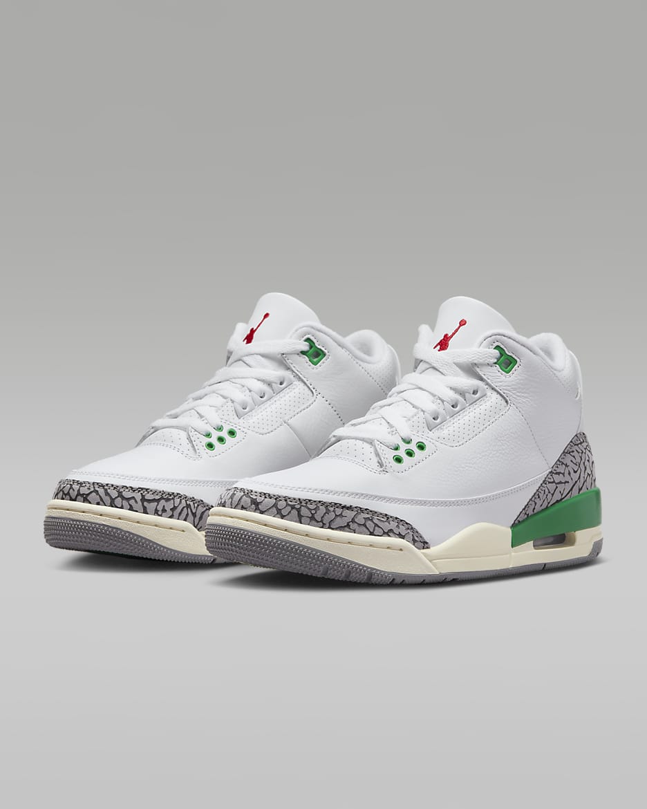 Gray and green jordan 3s outlet